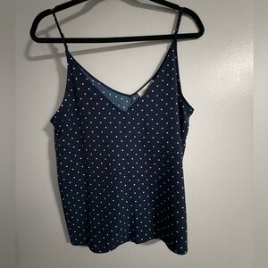 Abercrombie & Fitch Navy Blue Polka Dot Camisole